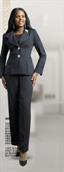 Lily and Taylor Two Piece Pant Suit with Rhinestone Buttons 4607